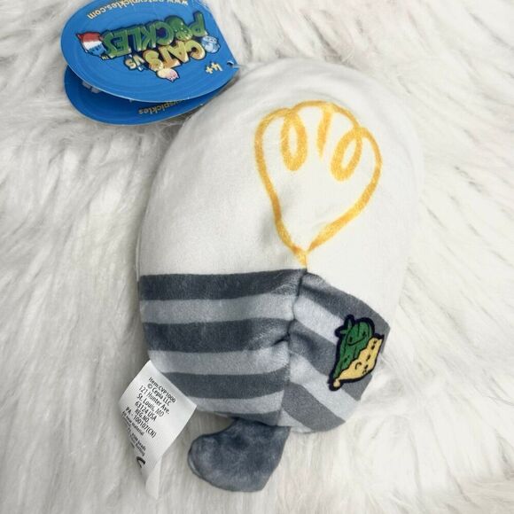 Cats vs Pickles Alva Cat Bean Stuffed Plushie Collectible New with Tags - Picture 2 of 3